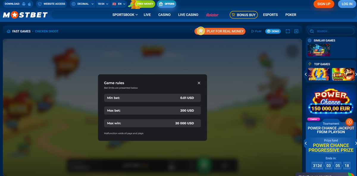 Overview of the Chicken Shoot game with main gameplay features