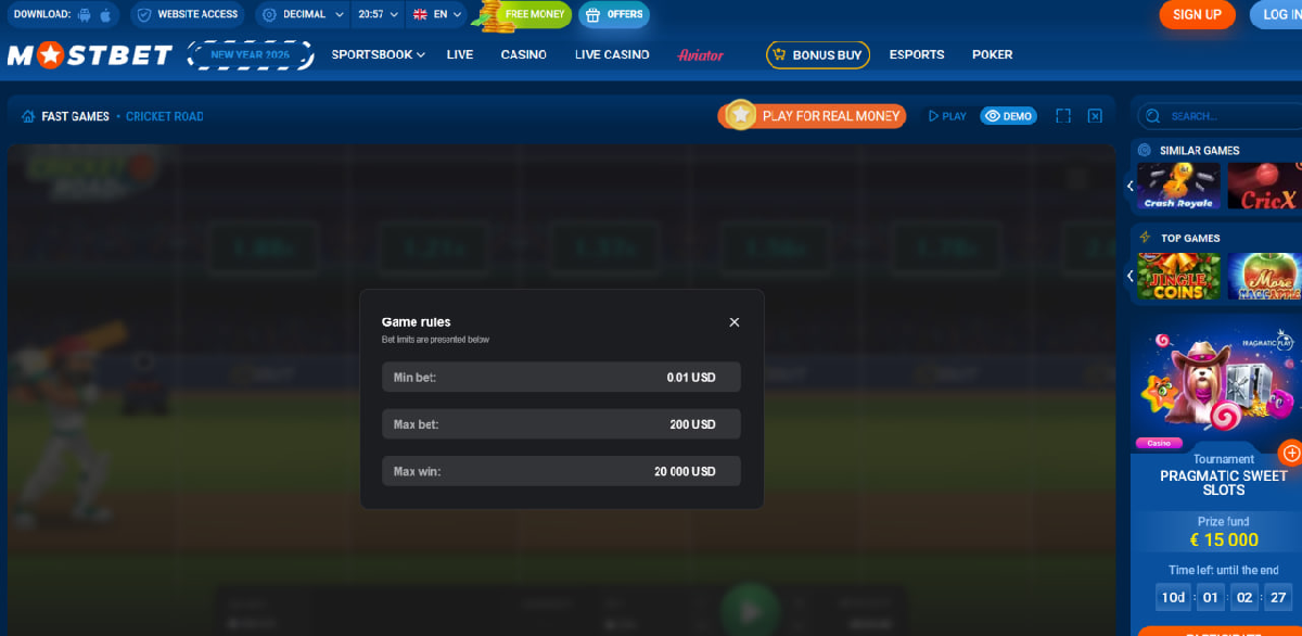 Cricket Road difficulty modes and probability curves